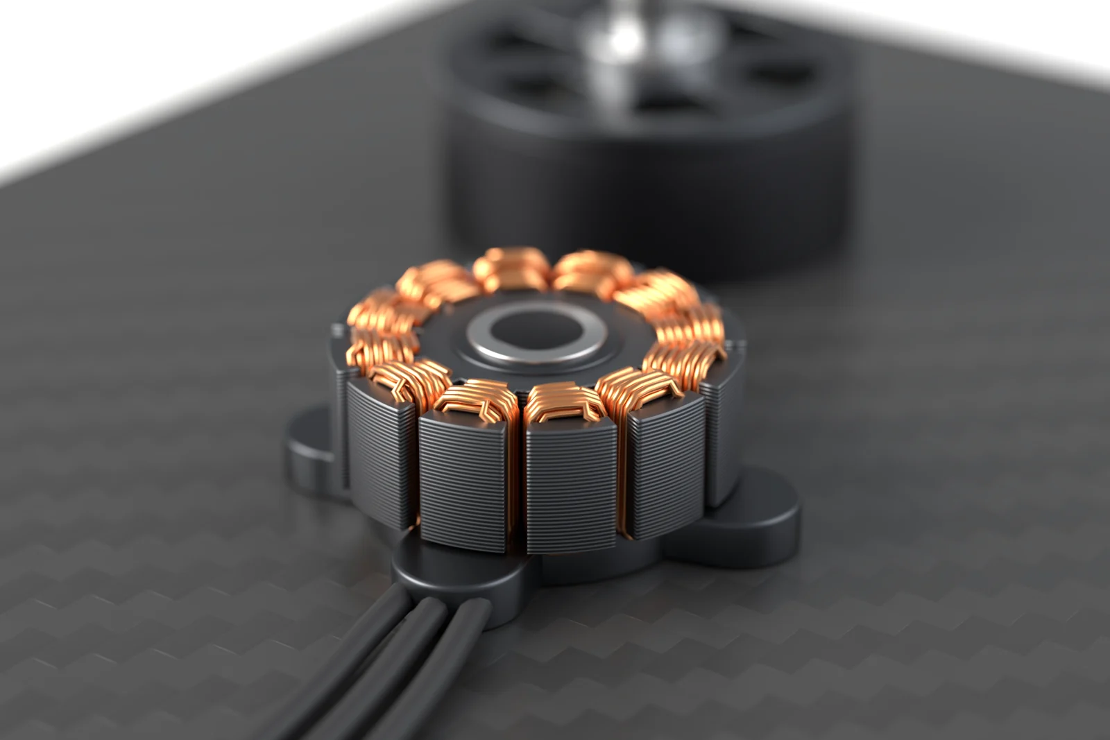 Generic motor stator detail rendered in Blender